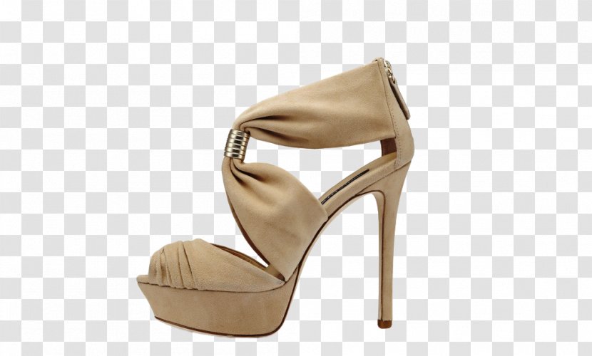 High-heeled Footwear Dress Shoe Sandal - Khaki Heels Transparent PNG