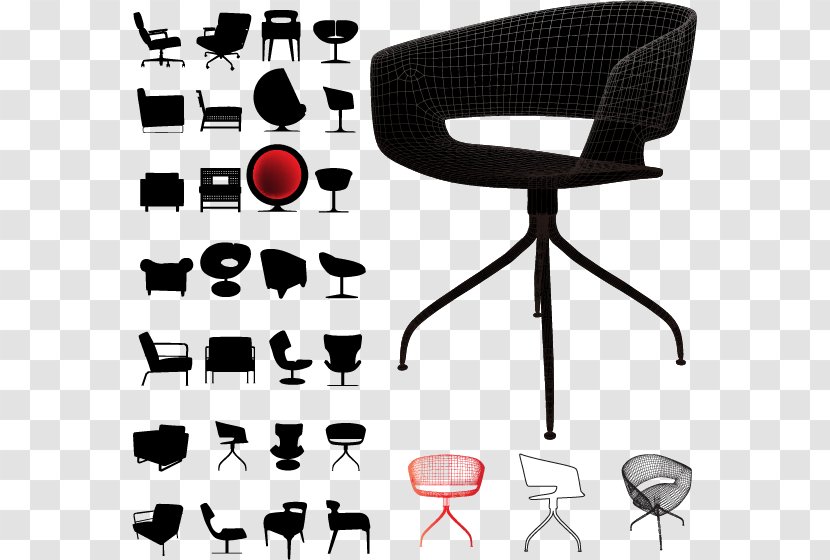 Seat Chair Silhouette - Vector Material, Transparent PNG