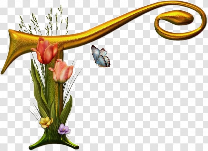 Floral Design Lettering Alphabet Flower - Plant Stem - Cruelty Transparent PNG
