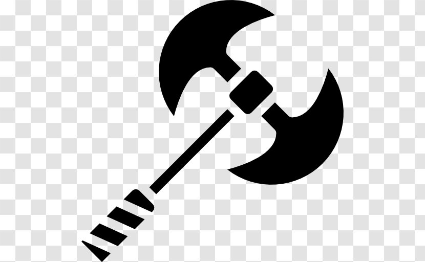 Throwing Axe Clip Art - Black And White Transparent PNG