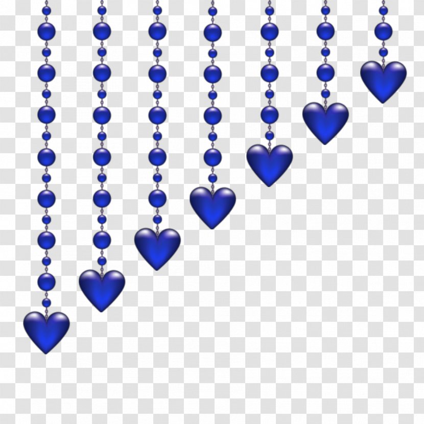 Cobalt Blue Heart Line Electric Transparent PNG