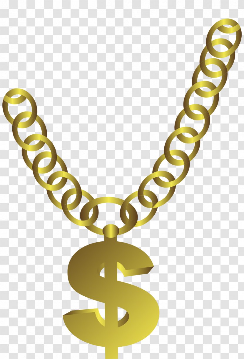 T-shirt Gold Chain Necklace - Pixabay Transparent PNG