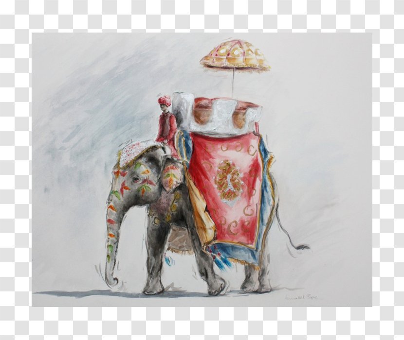 Watercolor Painting Indian Elephant Big Five Game - Paint Transparent PNG