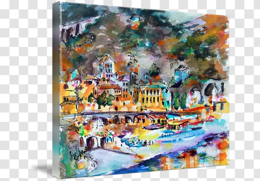 Watercolor Painting Stazione Monterosso Art Imagekind - Cinque Terre Transparent PNG