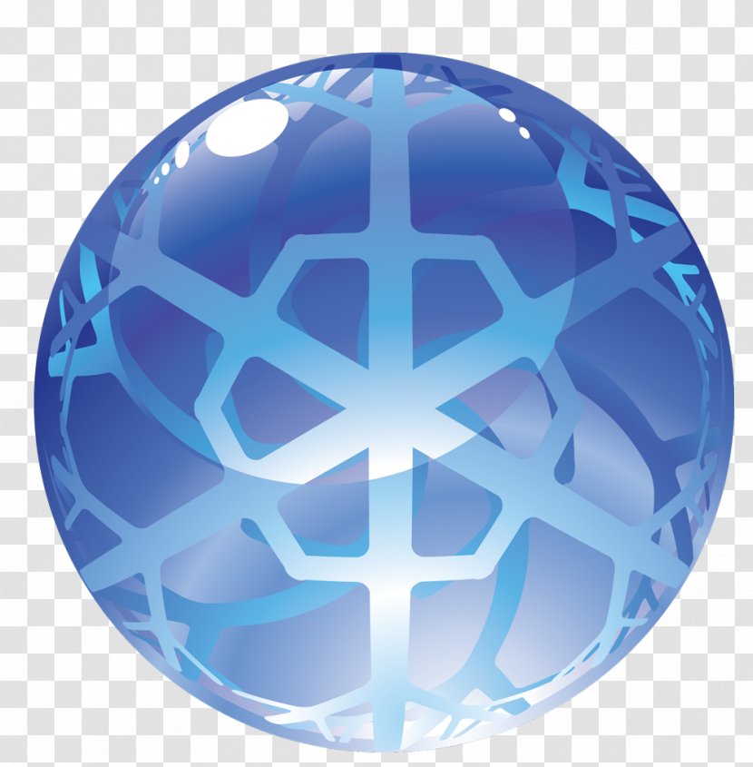 Crystal Ball Christmas Snow - Electric Blue Transparent PNG