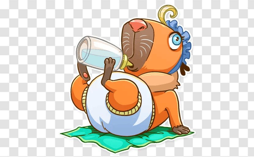 Sticker Capybara Telegram VKontakte Clip Art - Bird - Food Transparent PNG