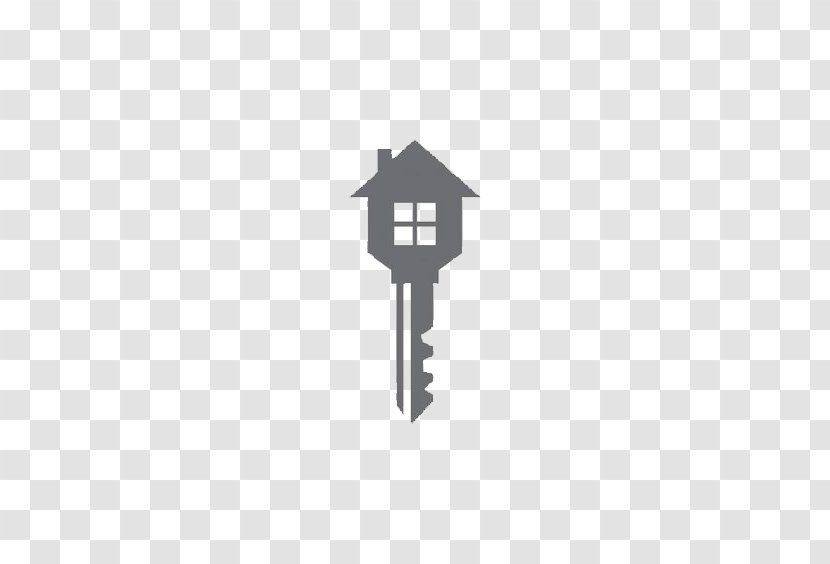 Real Estate Logos Renting House - Black - Key Transparent PNG