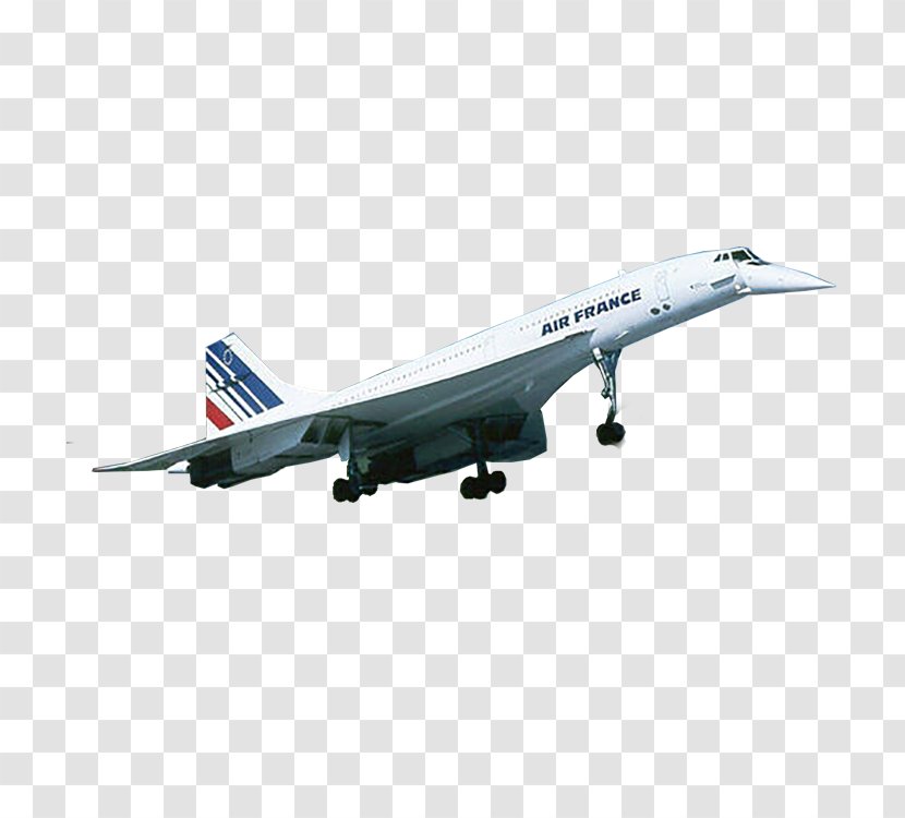 Airplane Concorde Supersonic Transport T-shirt Aircraft - Air France Transparent PNG