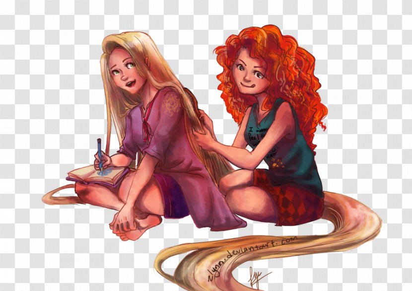 Merida Rapunzel Tangled Art - Cartoon - Spill Out Transparent PNG