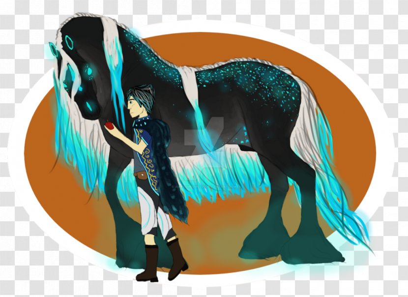 Horse Cartoon Character Teal - Like Mammal Transparent PNG