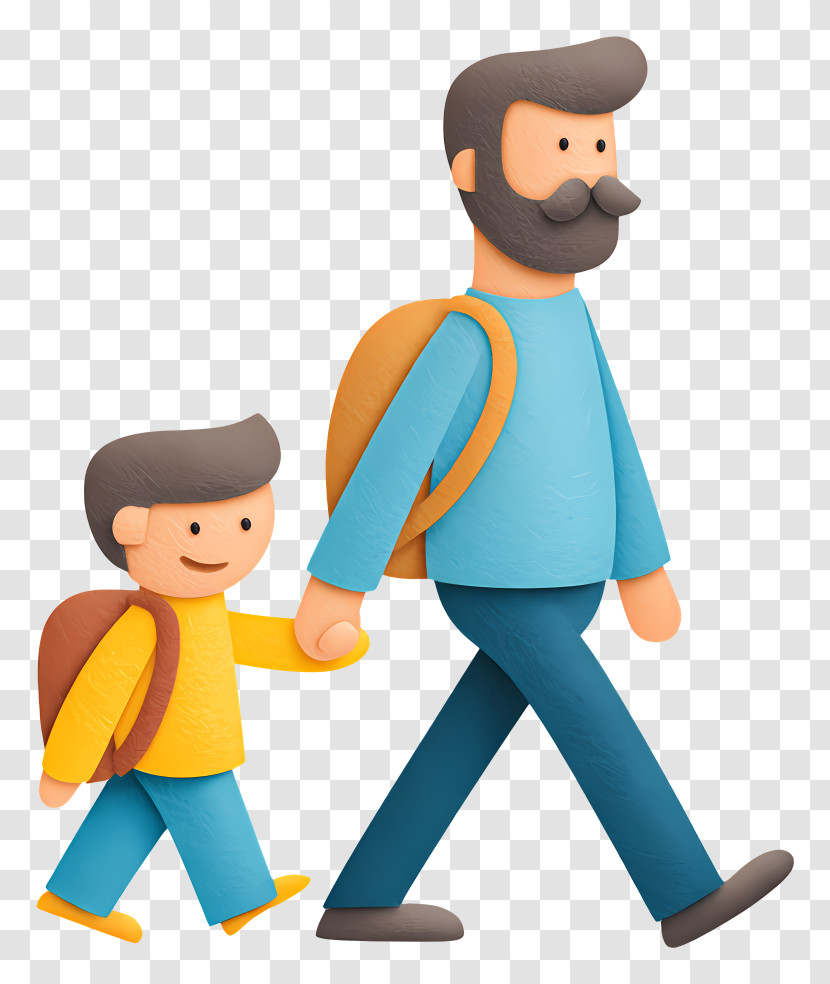 Father Dropping Off Son To School - Father And Son Holding Hands Transparent PNG