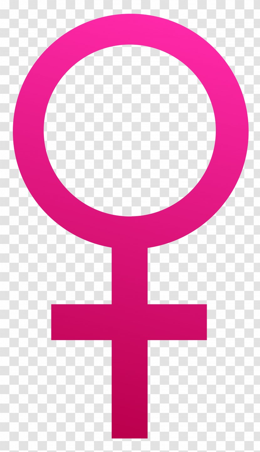 Female Gender Symbol Clip Art - Pink - WOMAN SYMBOL Transparent PNG