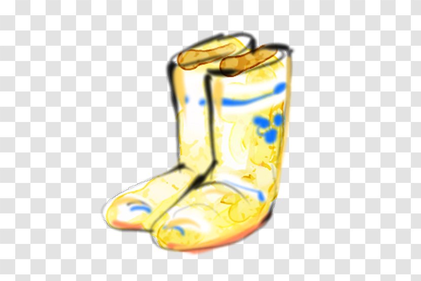 Download - Shoe - Hand-painted Rain Boots Transparent PNG