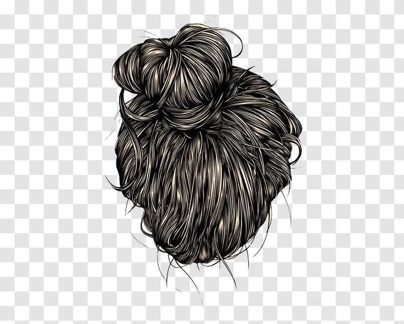 Drawing Illustration Image Art Bun - Hairstyle - Hair Transparent PNG