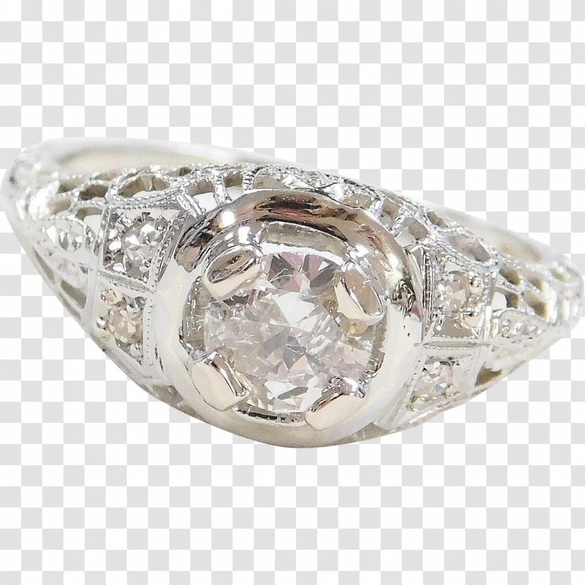 Wedding Ring Silver Crystal Gold - Blingbling Transparent PNG