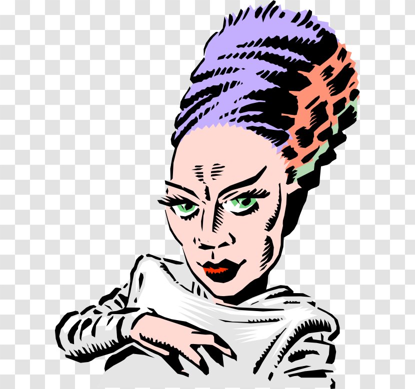 Paganism Line Art Public Domain Clip - Heart - Bride Of Frankenstein Transparent PNG