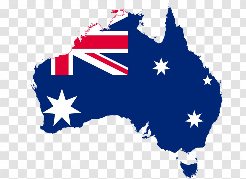 Flag Of Australia Map Wikimedia Commons - Blue - Australian Transparent PNG