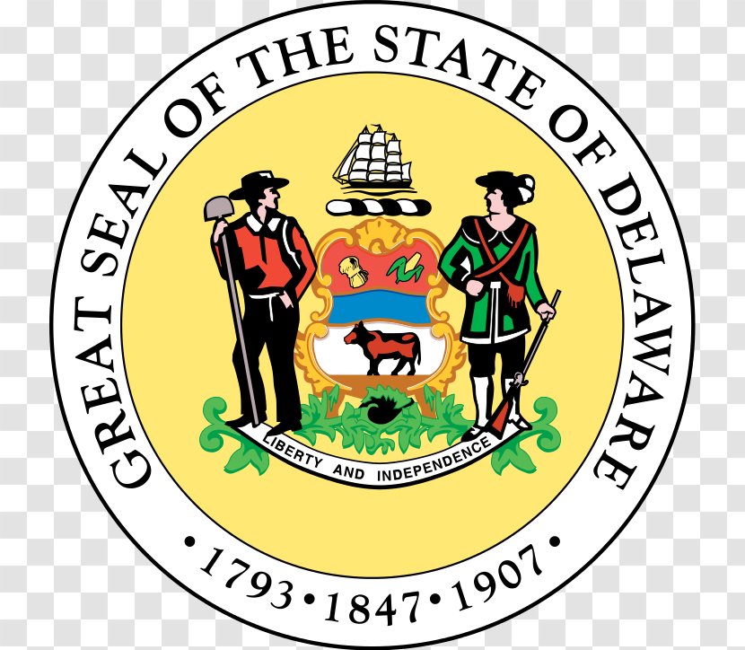 Delaware Colony U.S. State Great Seal Of The United States Supreme Court - Legislature - Label Transparent PNG