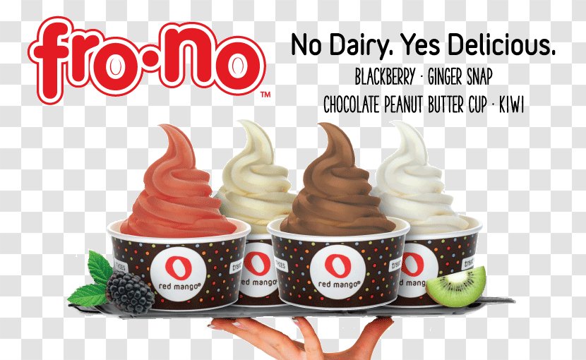 Frozen Yogurt Sundae Ice Cream Smoothie Red Mango - Dairy Product Transparent PNG