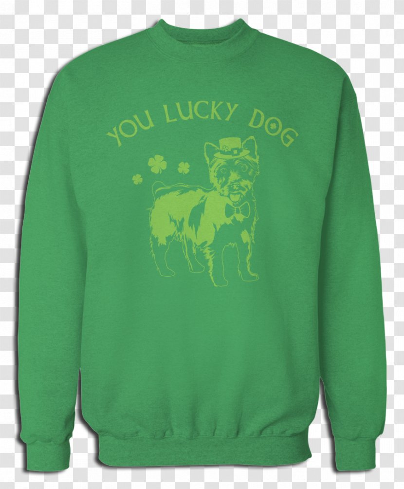 T-shirt Sweater Sleeve Saint Patrick's Day Dog - Outerwear - Lucky Transparent PNG