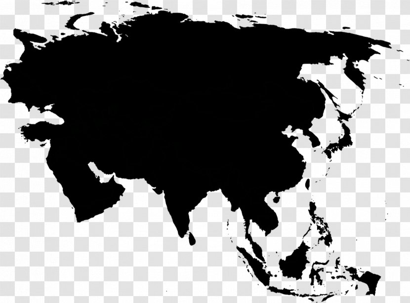 Asia Globe Blank Map Royalty-free - Silhouette Transparent PNG