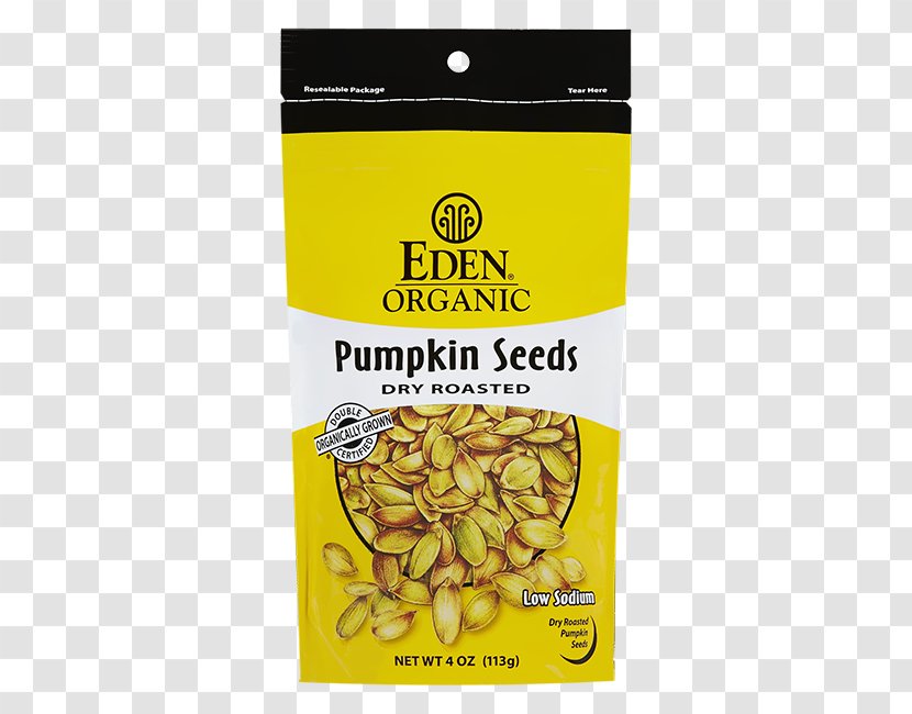 Organic Food Pumpkin Seed Eden Foods Inc. Dry Roasting - Snack - Salt Transparent PNG