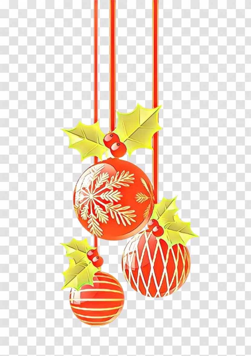 Christmas And New Year Background - Red Ornaments - Interior Design Orange Transparent PNG