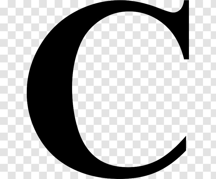Black And White Circle Area - Letter C Transparent PNG