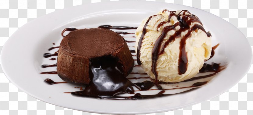 Petit Gâteau Milkshake Chocolate Cake Sundae - Ice Cream Transparent PNG