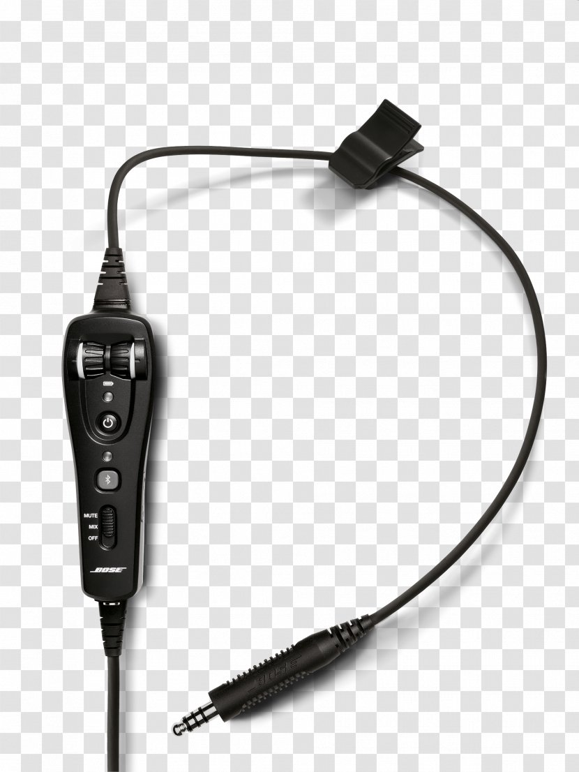 Headset Microphone Bose A20 Wireless Corporation - Cable Transparent PNG