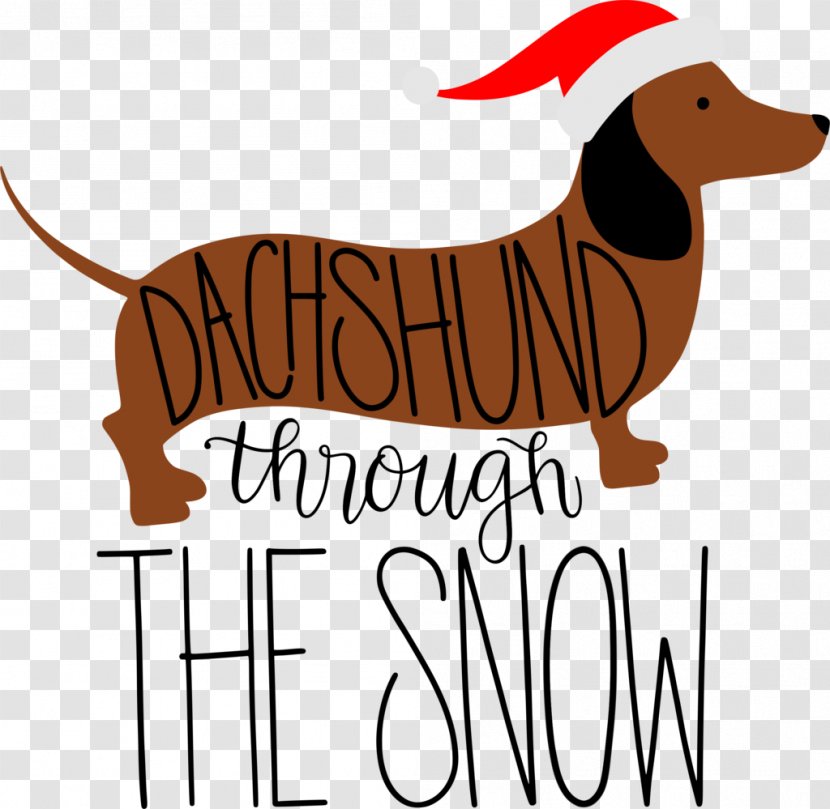 Puppy Dog Breed Dachshund Clip Art Snow - Tail Transparent PNG