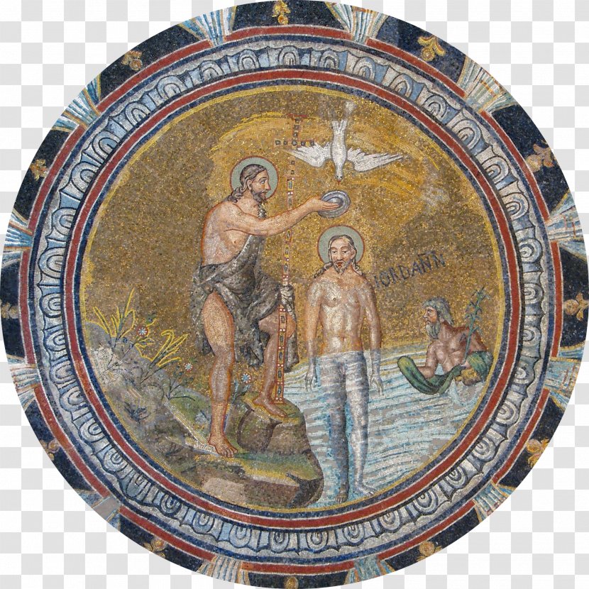 Arian Baptistery Ravenna Of Neon Basilica San Vitale Mausoleum Galla Placidia Mosaic - Baptism - Church Transparent PNG