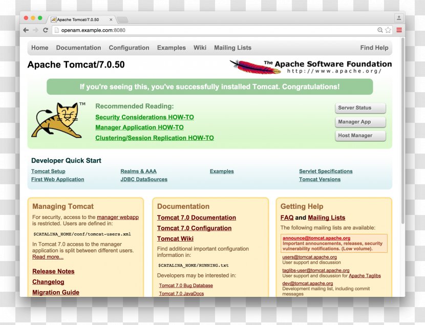 Apache Tomcat Java Servlet Installation Software Foundation Computer Servers Transparent PNG