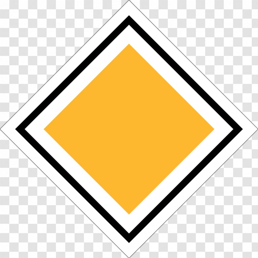 Priority To The Right Bildtafel Der Verkehrszeichen In Den Niederlanden Ubetinget Vigepligt Road Traffic Sign - Orange Transparent PNG
