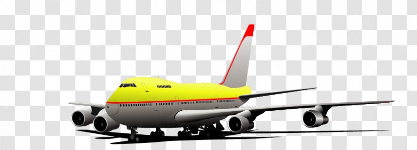 Boeing 747-400 Airplane Illustration - Wing - Cartoon Transparent PNG