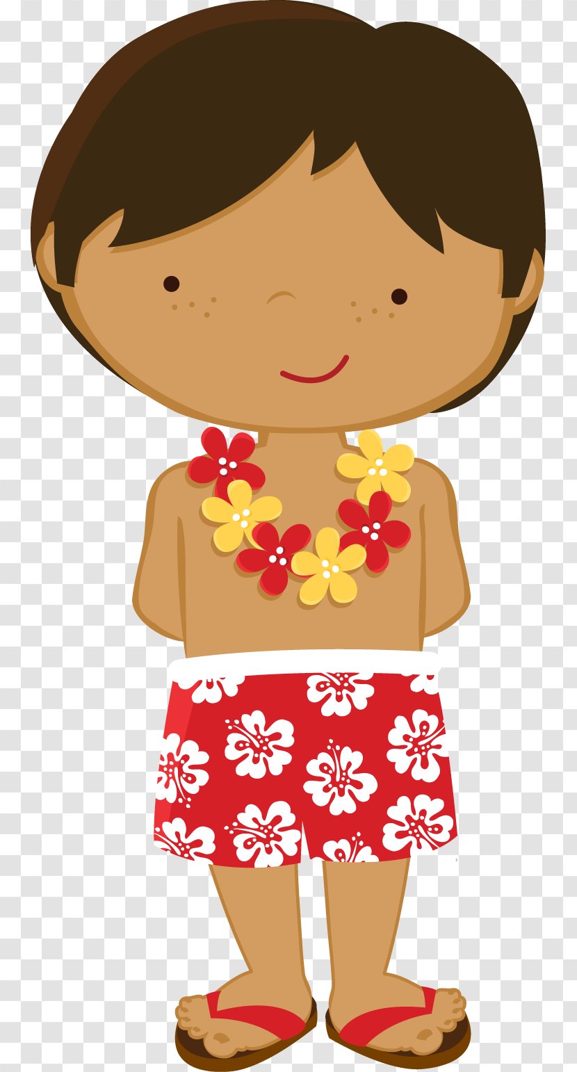 Hawaii Luau Hula Clip Art - Cartoon - Boy Transparent PNG