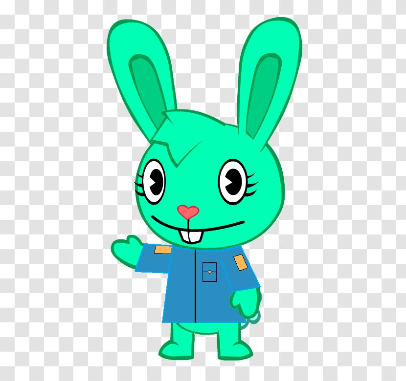 Rabbit Easter Bunny Hare Art Wiki - Happy Tree Friends Transparent PNG