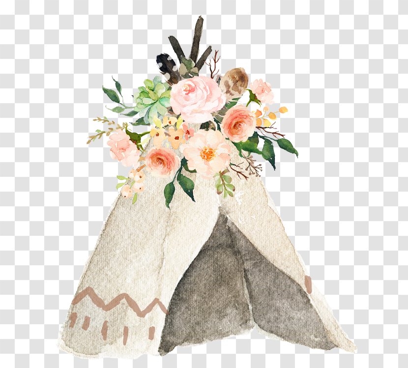 Pow Wow Wedding Invitation Tipi Clip Art - Dreamcatcher - Beautiful Flowers Sen Department Transparent PNG
