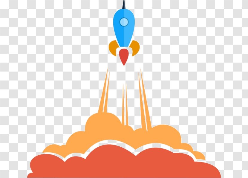 Clip Art Rocket Launch Vector Graphics - Orange - Land Save Launches Campaign Transparent PNG
