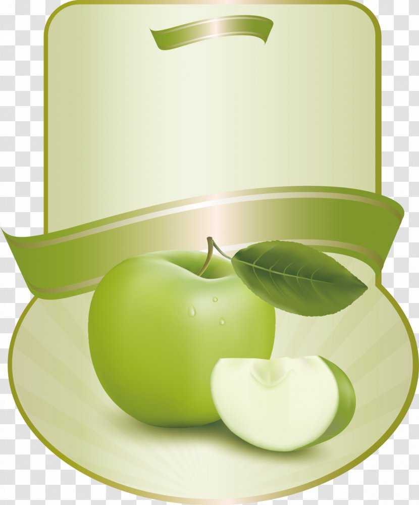 Granny Smith Apple Fruit - Logo - Decoration Vector Transparent PNG