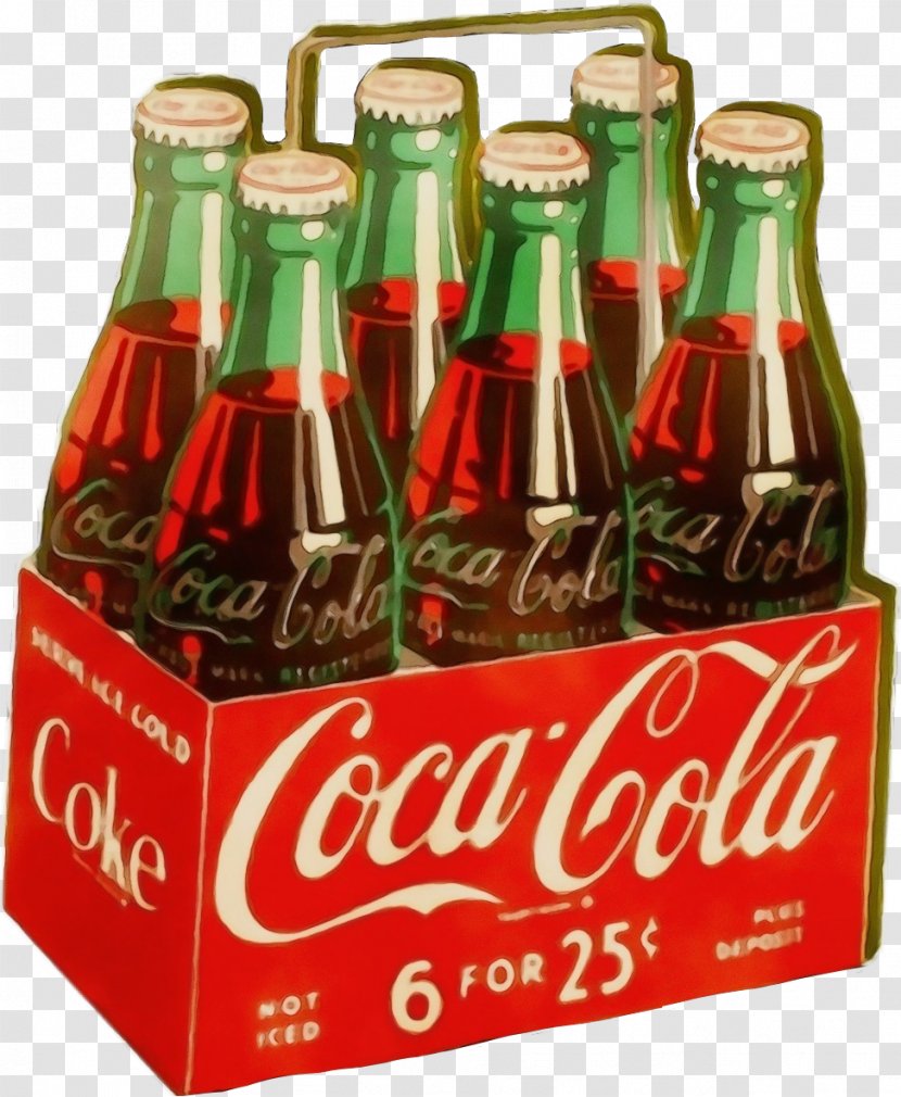 Coca-cola - Wet Ink - Glass Bottle Plant Transparent PNG