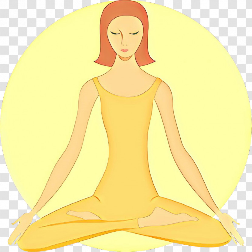 Yoga Physical Fitness Meditation Yellow Sitting Transparent PNG