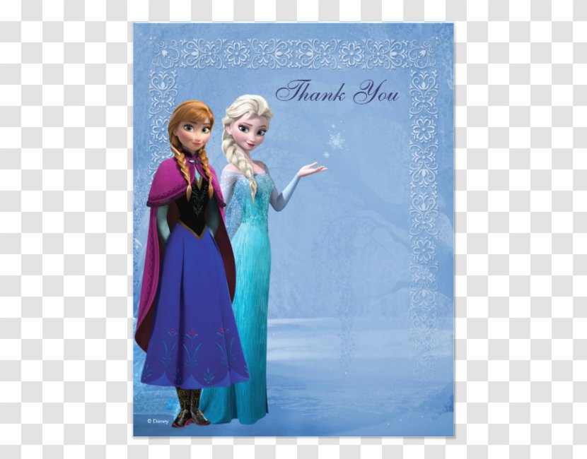 Elsa Anna Wedding Invitation Olaf Disney's Frozen - Party - Thank You Birthday Transparent PNG