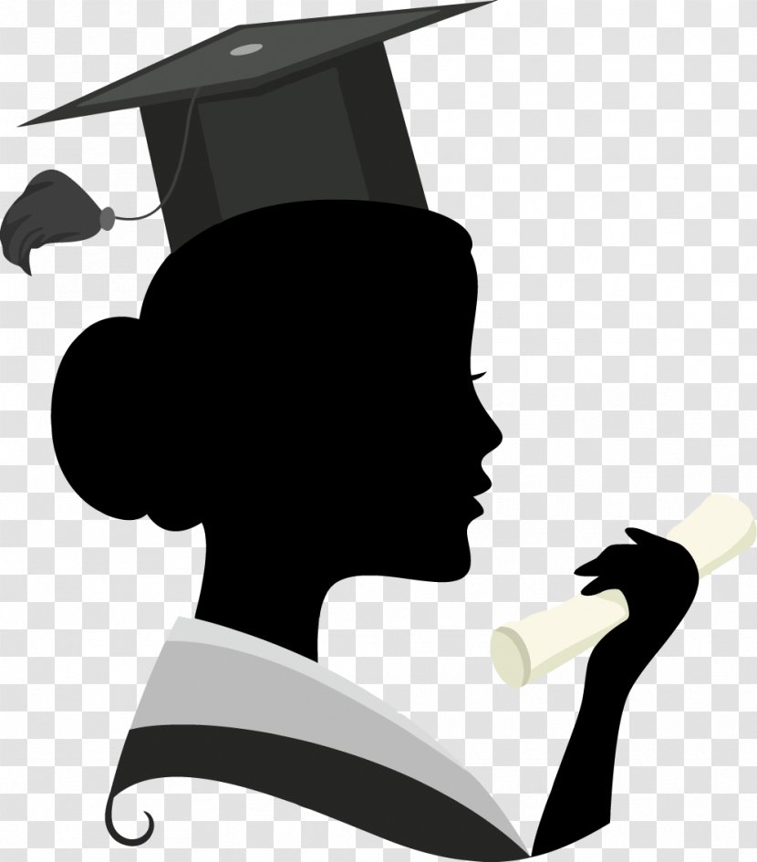 Graduation Ceremony Silhouette Photography Royalty-free - Woman - Class Of 2018 Transparent PNG