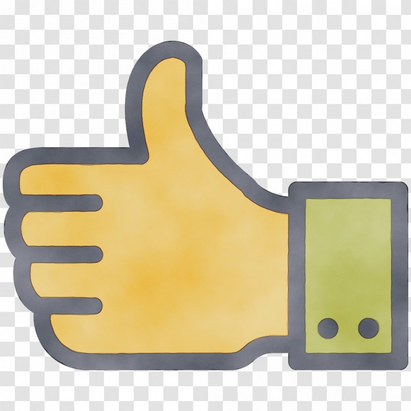 Yellow Background - Thumb - Gesture Hand Transparent PNG