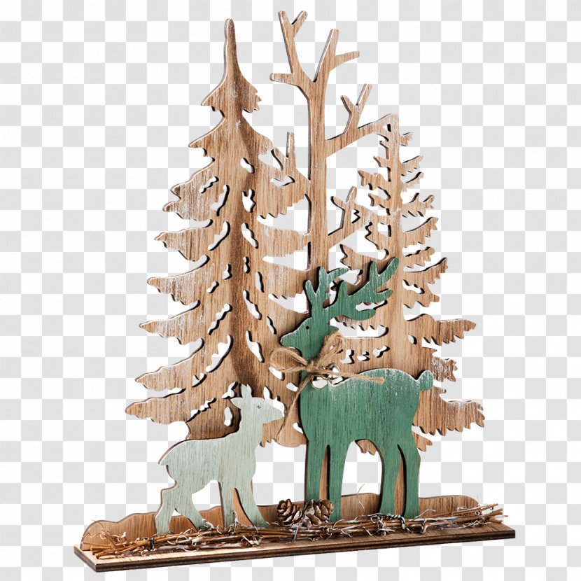 Christmas Tree Reindeer Ornament Wood - Twig - Figurine Transparent PNG