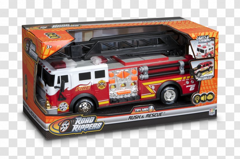 Road Rippers 14 Rush & Rescue - Firefighter - Hook Ladder Fire Truck Engine Car DepartmentCar Transparent PNG