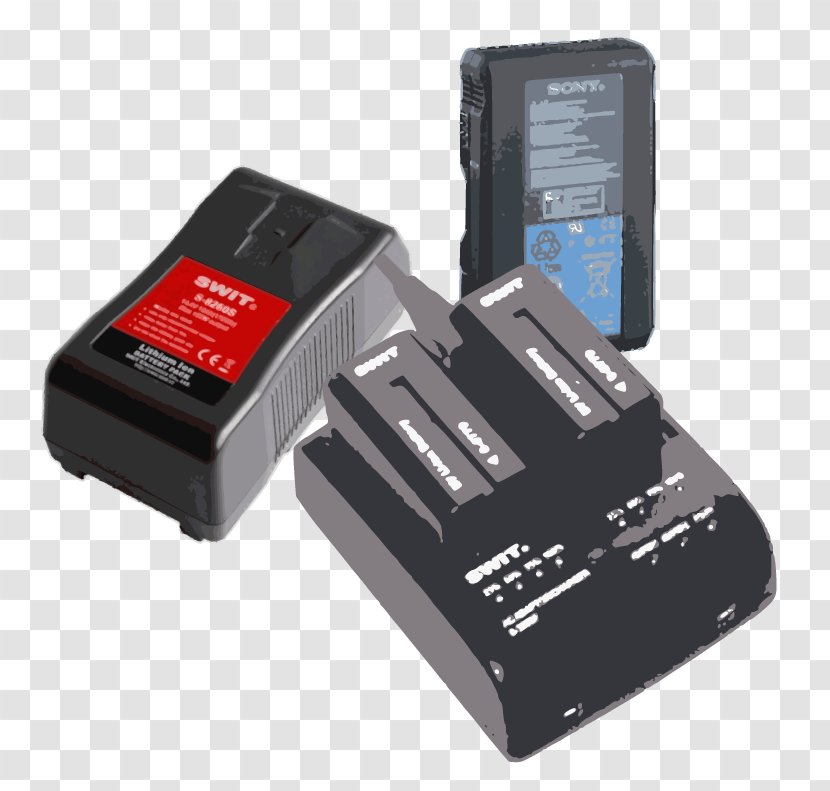 Battery Charger Lithium-ion Rechargeable Power Converters - Computer Component Transparent PNG