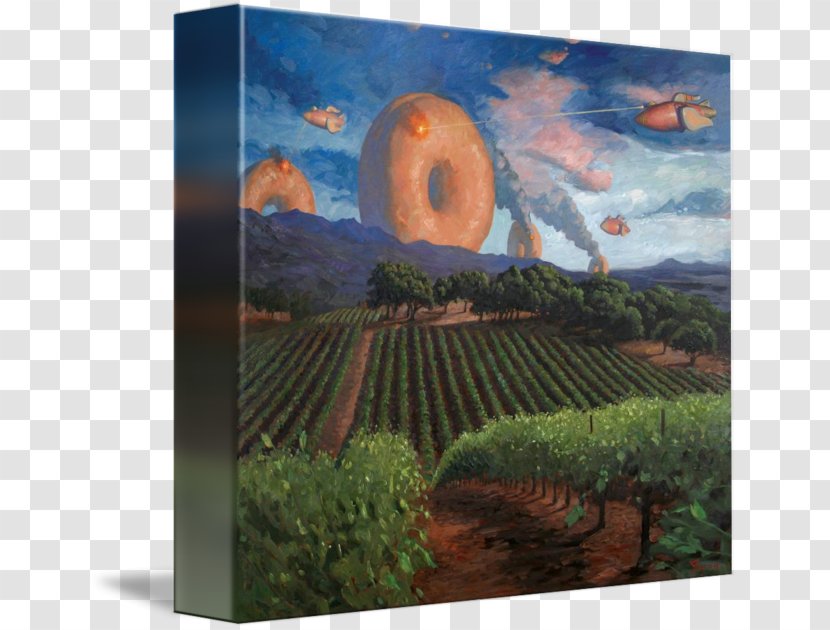 Robots & Donuts Painting Gallery Wrap Canvas Art - Stock Photography Transparent PNG