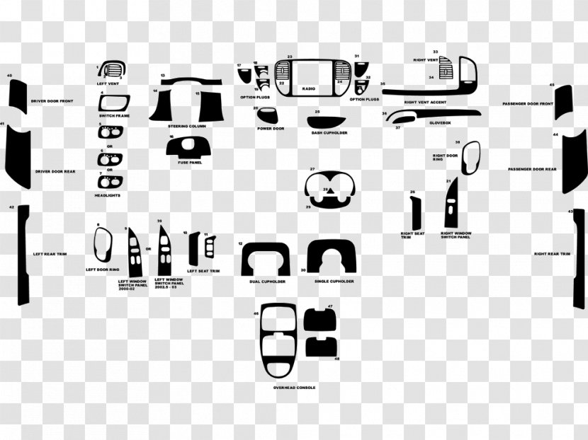 2004 Ford F-150 2002 2000 Diagram - Silhouette Transparent PNG